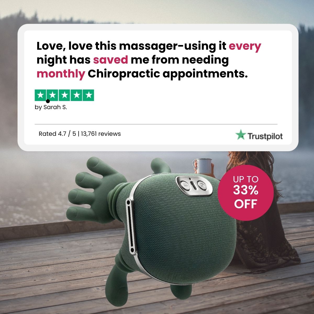 NeckRelief Pro™ - Aparat de masaj pentru ameliorarea durerii