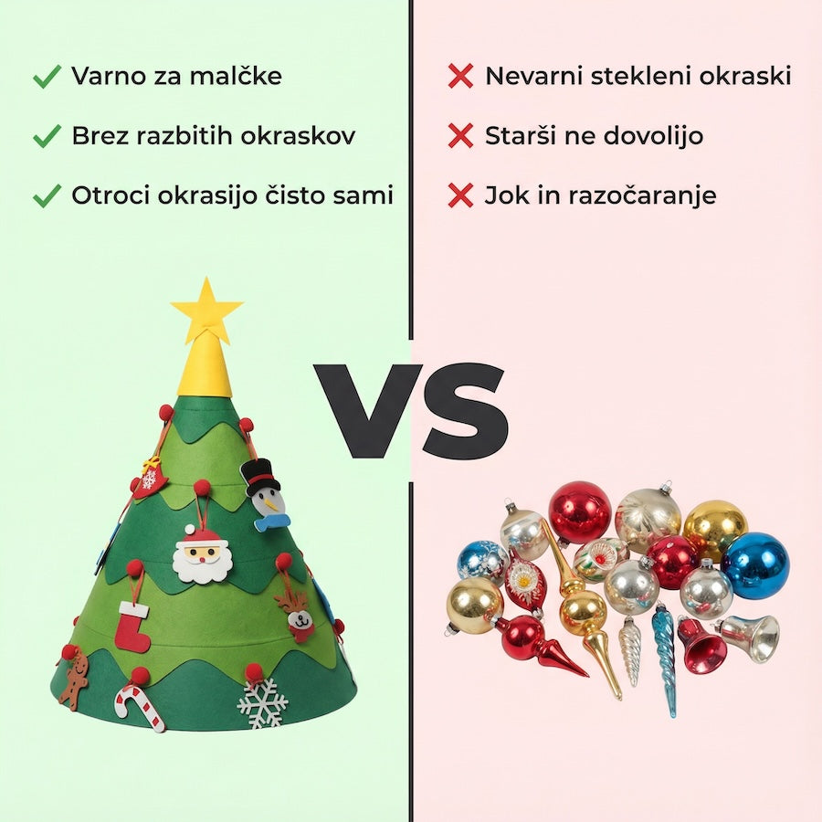 Brad de Crăciun Montessori pentru copii mici