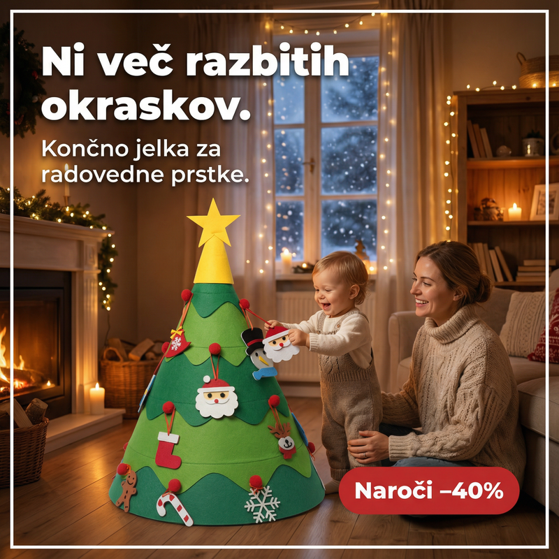 Brad de Crăciun Montessori pentru copii mici