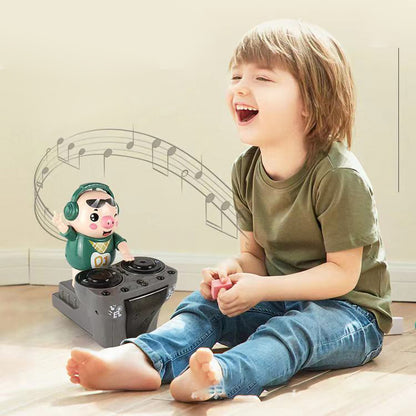 Purceluș DJ dansator cu muzică și lumini LED